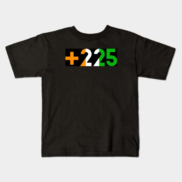 Cote d'Ivoire +225 Country calling code Kids T-Shirt by Tony Cisse Art Originals